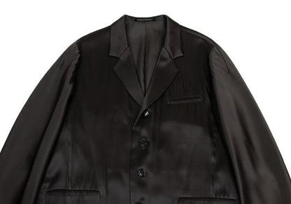 Yohji Yamamoto POUR HOMME Poly-Rayon Jacket Charcoal Size M