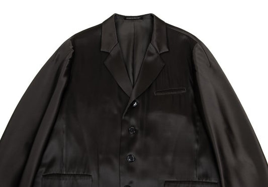 Yohji Yamamoto POUR HOMME Poly-Rayon Jacket Charcoal Size M