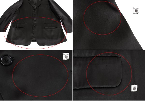 Yohji Yamamoto POUR HOMME Poly-Rayon Jacket Charcoal Size M