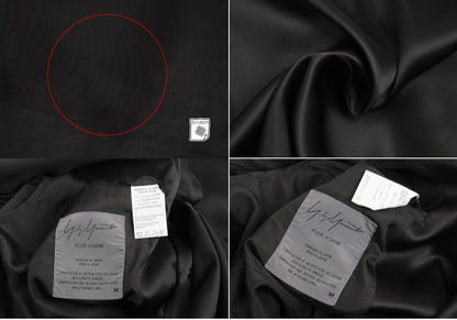 Yohji Yamamoto POUR HOMME Poly-Rayon Jacket Charcoal Size M