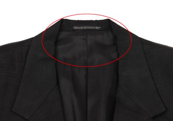 Yohji Yamamoto POUR HOMME 03SS Silk Jacket Black Size 3