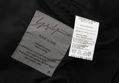 Yohji Yamamoto POUR HOMME 03SS Silk Jacket Black Size 3