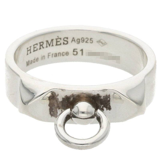 HERMES Collier de Chien PM .925 Silver Ring Size ONE SIZE