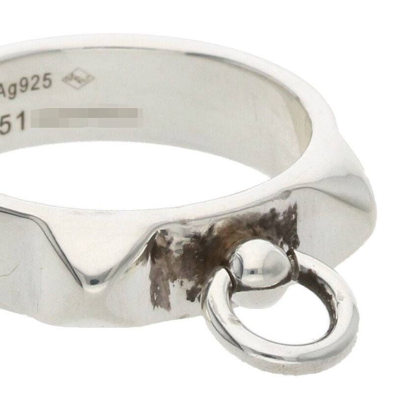HERMES Collier de Chien PM .925 Silver Ring Size ONE SIZE