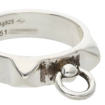 HERMES Collier de Chien PM .925 Silver Ring Size ONE SIZE