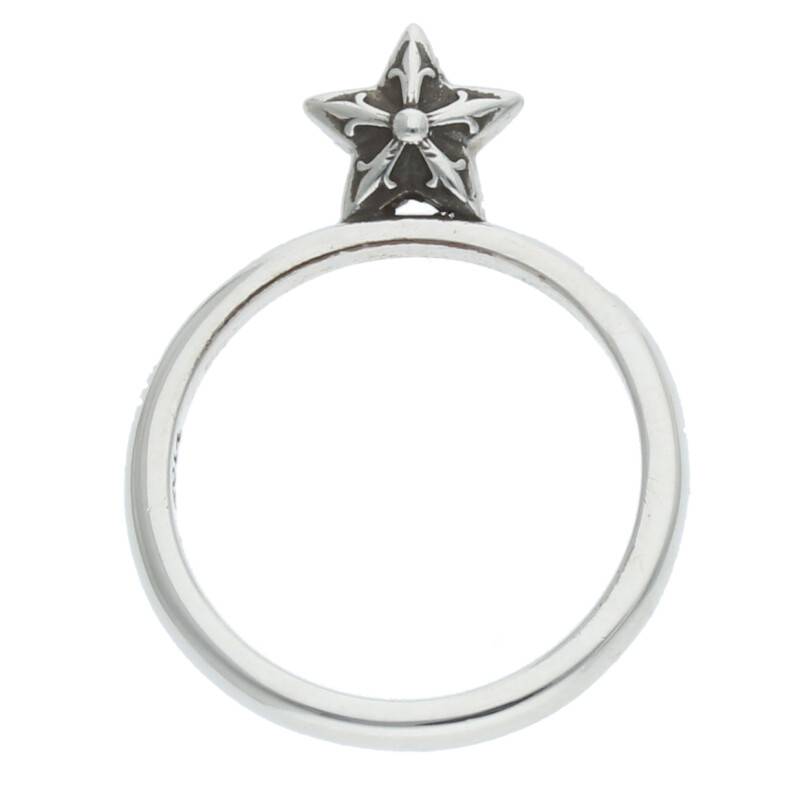 Chrome Hearts BUBBLGM STAR 925 Silver Ring Size US 3