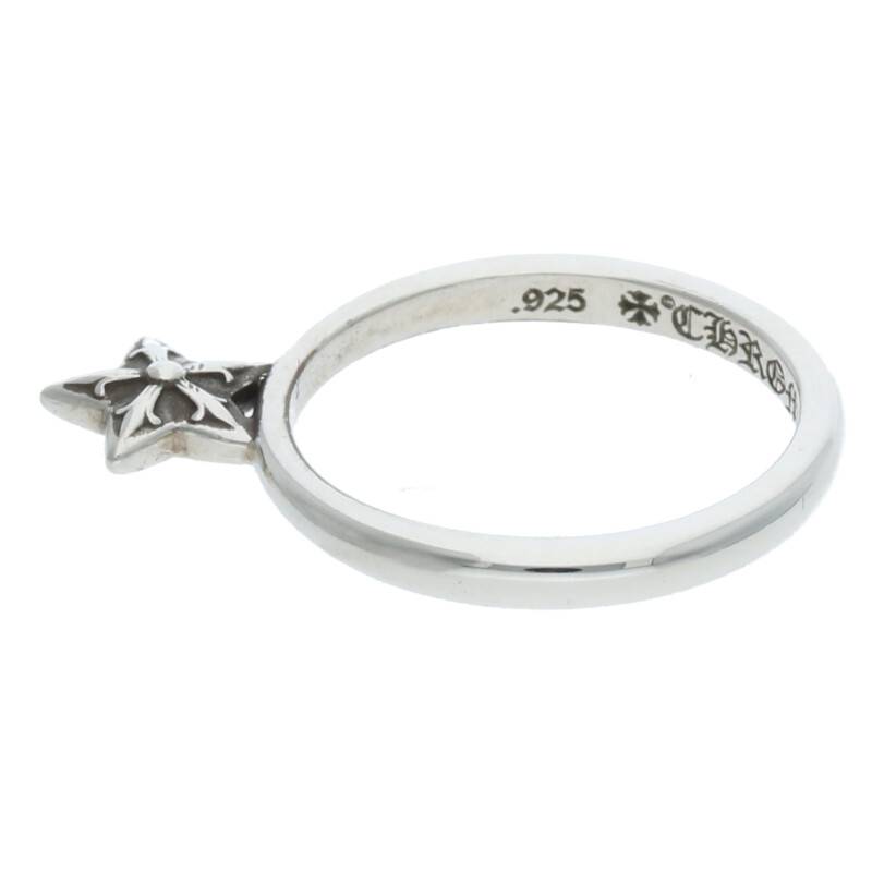 Chrome Hearts BUBBLGM STAR 925 Silver Ring Size US 3