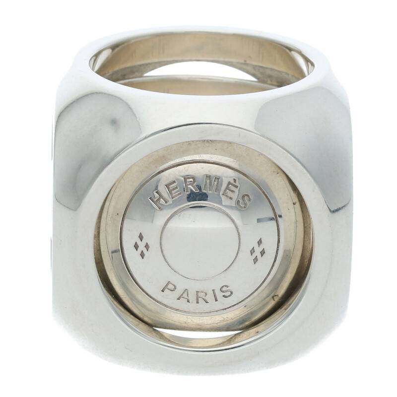 HERMES Vintage Extra Wide Sellier .925 Silver Size ONE SIZE