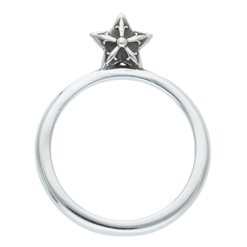 Chrome Hearts BUBBLGM STAR 925 Silver Ring Size US 4