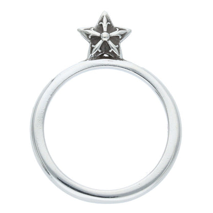 Chrome Hearts BUBBLGM STAR 925 Silver Ring Size US 4