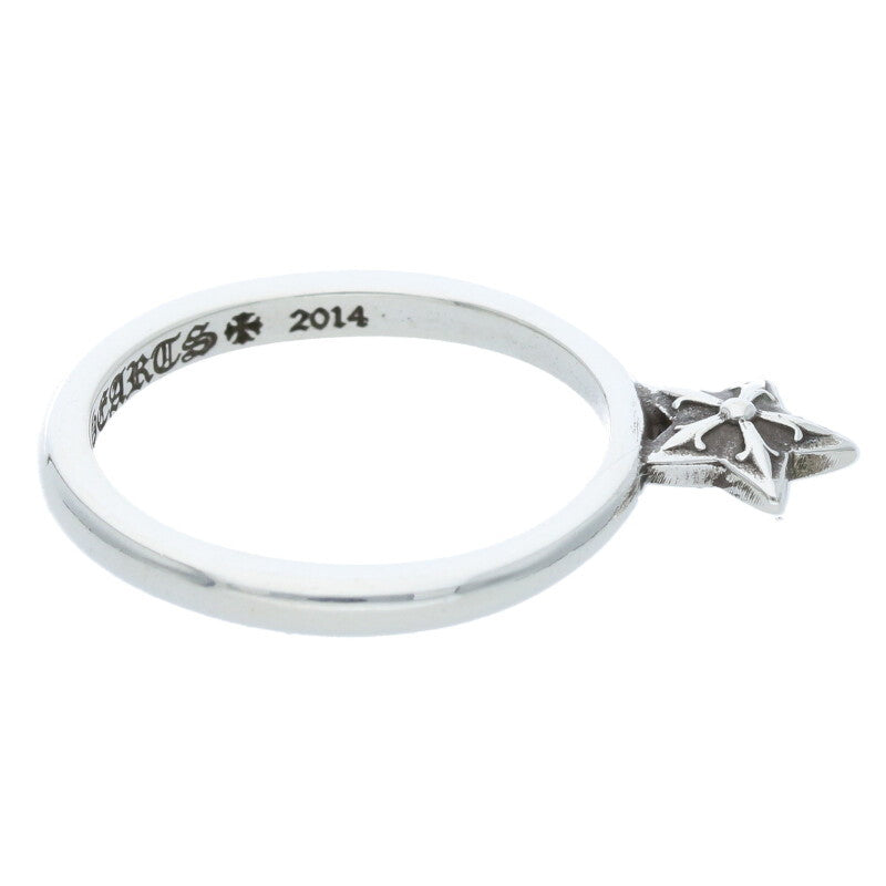 Chrome Hearts BUBBLGM STAR 925 Silver Ring Size US 4