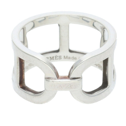 HERMES Ever Chaine d'Ancre MM Silver Ring Size ONE SIZE