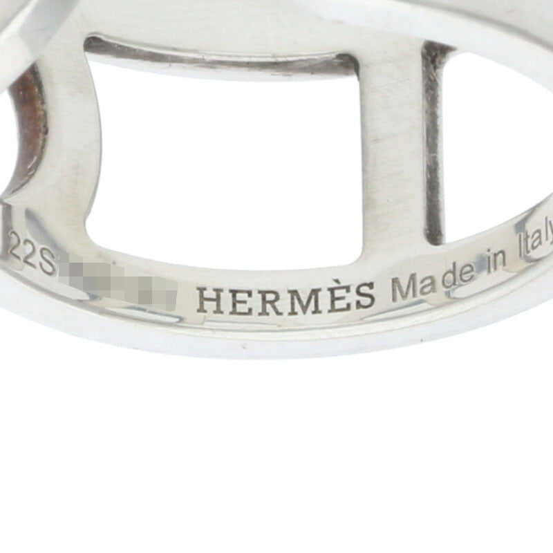 HERMES Ever Chaine d'Ancre MM Silver Ring Size ONE SIZE