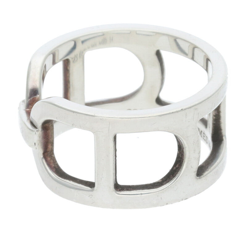 HERMES Ever Chaine d'Ancre MM Silver Ring Size ONE SIZE