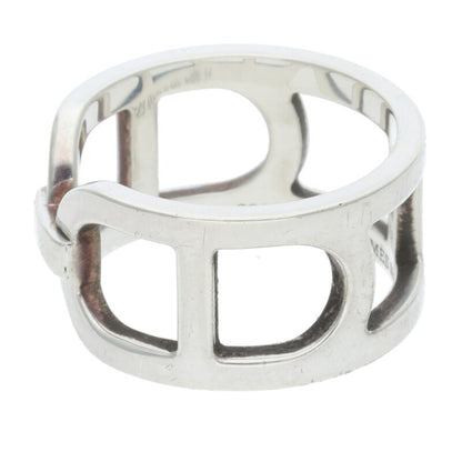 HERMES Ever Chaine d'Ancre MM Silver Ring Size ONE SIZE
