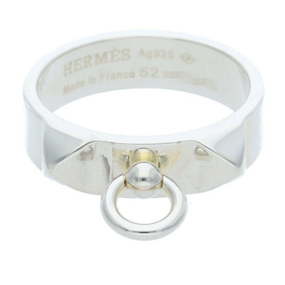HERMES Collier de Chien PM Silver Ring Size ONE SIZE