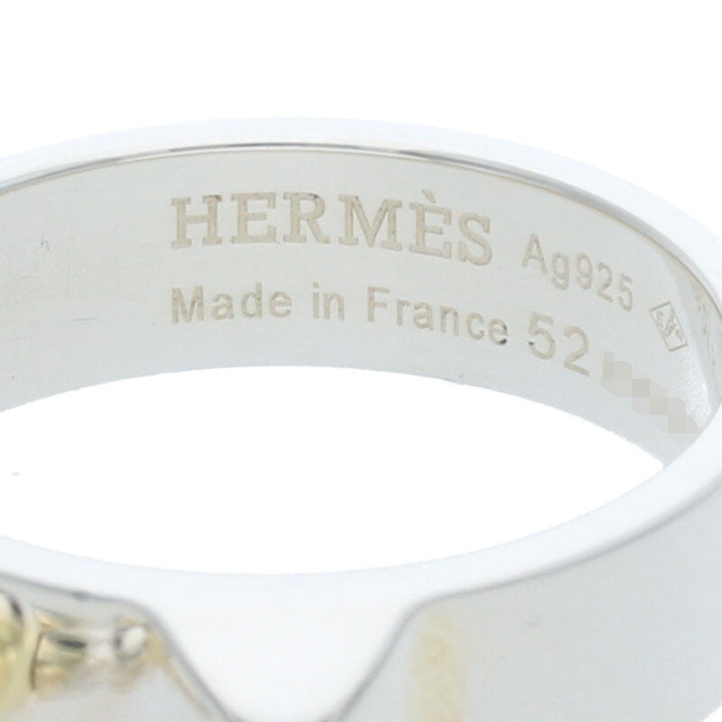HERMES Collier de Chien PM Silver Ring Size ONE SIZE