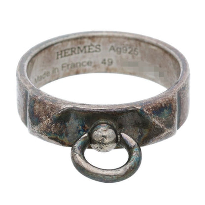 HERMES Collier de Chien PM Silver Ring Size ONE SIZE