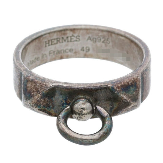 HERMES Collier de Chien PM Silver Ring Size ONE SIZE