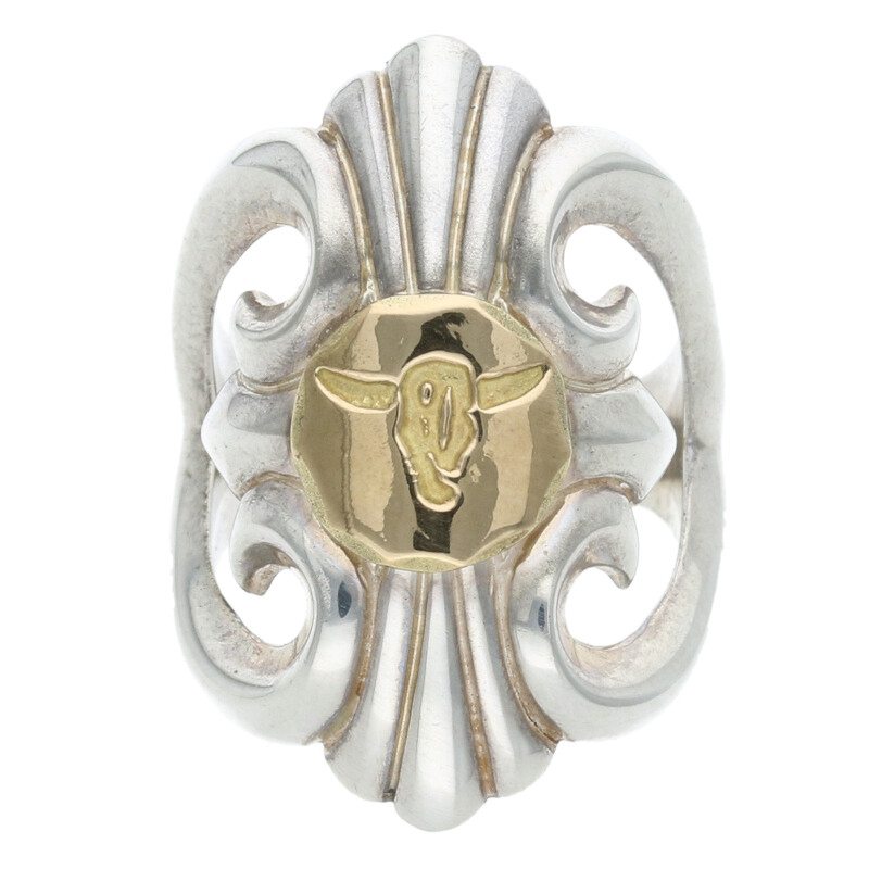 TADY & KING Cast Ring GP Longhorn M Silver Size ONE SIZE