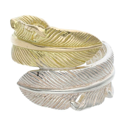 TADY & KING Double Feather K18 Gold Silver Size ONE SIZE