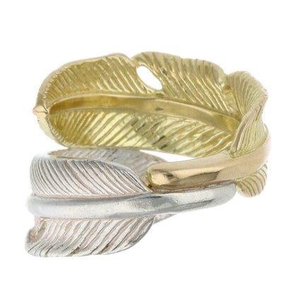 TADY & KING Double Feather K18 Gold Silver Size ONE SIZE
