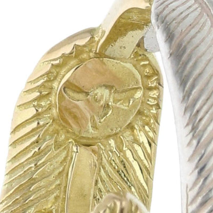 TADY & KING Double Feather K18 Gold Silver Size ONE SIZE