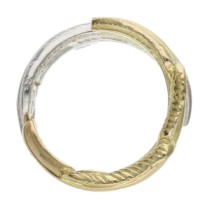 TADY & KING Double Feather K18 Gold Silver Size ONE SIZE
