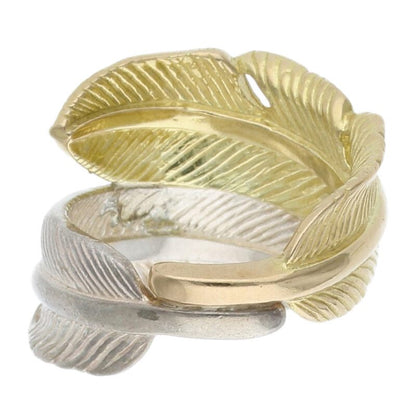 TADY & KING Double Feather K18 Gold Silver Size ONE Multi