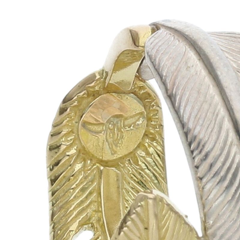 TADY & KING Double Feather K18 Gold Silver Size ONE Multi