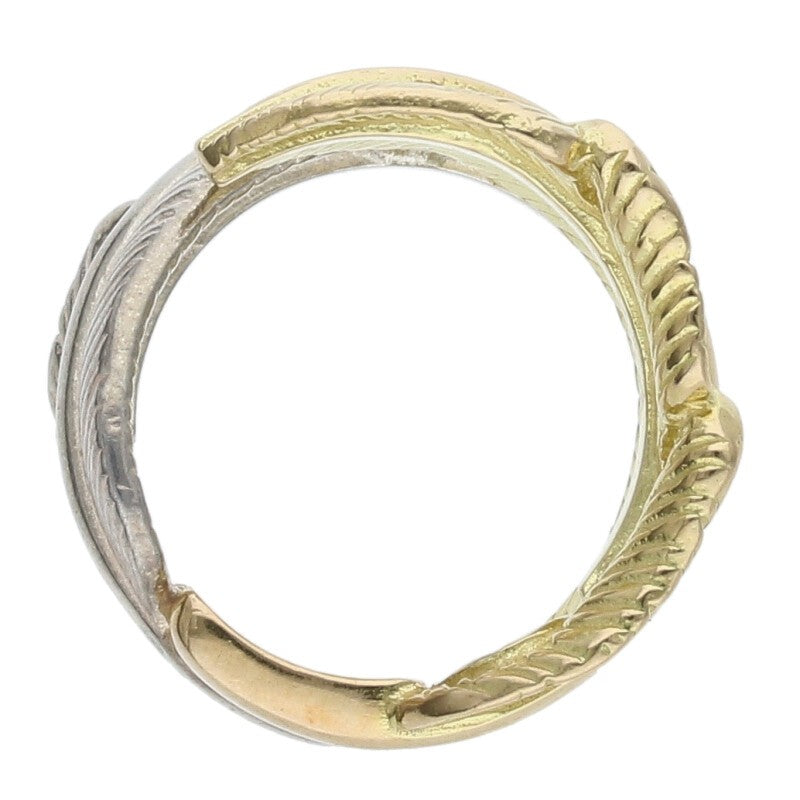 TADY & KING Double Feather K18 Gold Silver Size ONE Multi