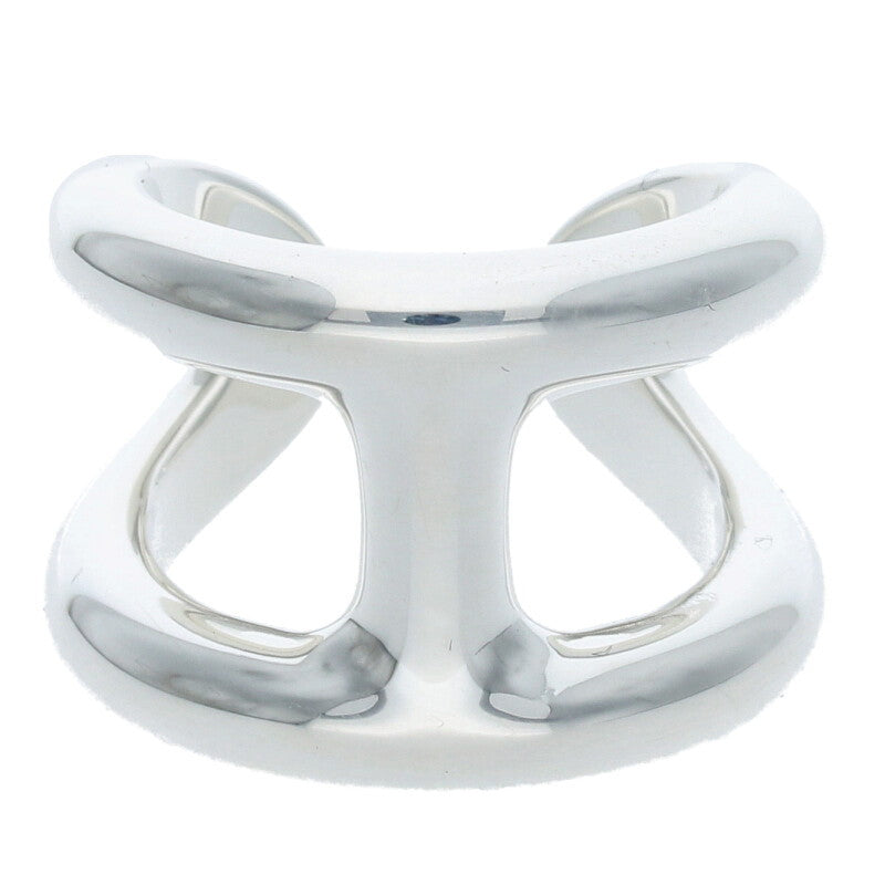 HERMES Osmose GM Silver Ring Size ONE SIZE