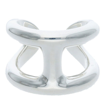 HERMES Osmose GM Silver Ring Size ONE SIZE
