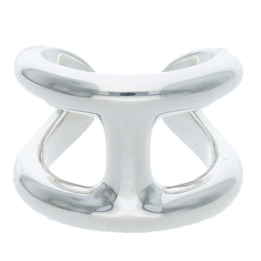 HERMES Osmose GM Silver Ring Size ONE SIZE