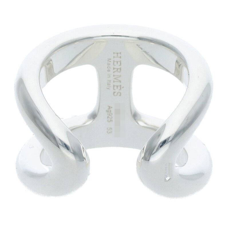 HERMES Osmose GM Silver Ring Size ONE SIZE