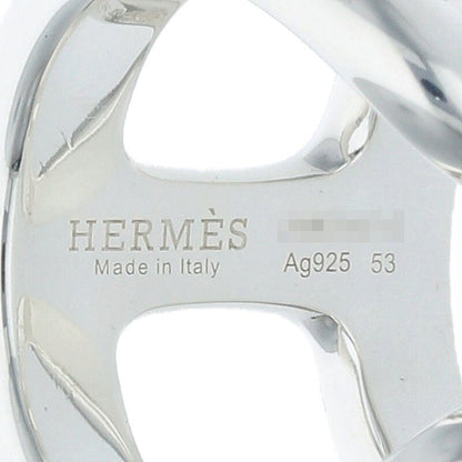HERMES Osmose GM Silver Ring Size ONE SIZE