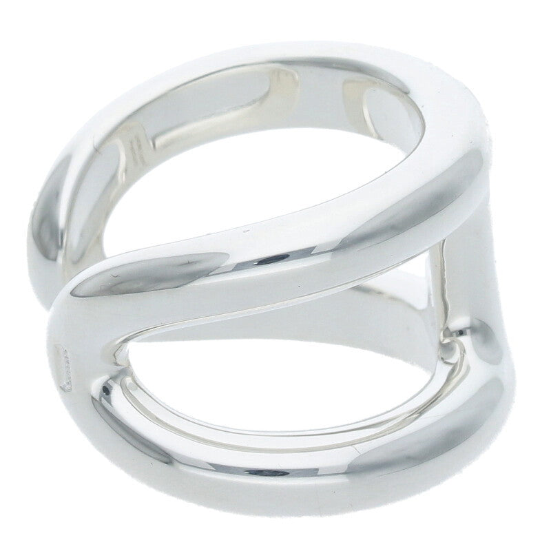 HERMES Osmose GM Silver Ring Size ONE SIZE