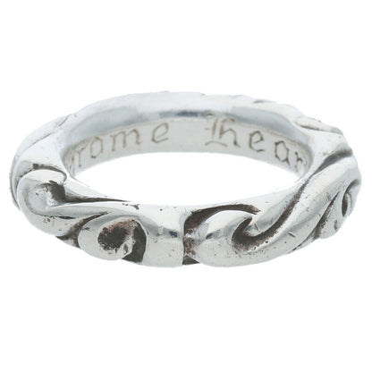 Chrome Hearts SCRL BAND Ring Silver Size 7.5 (Silver 7.32g)