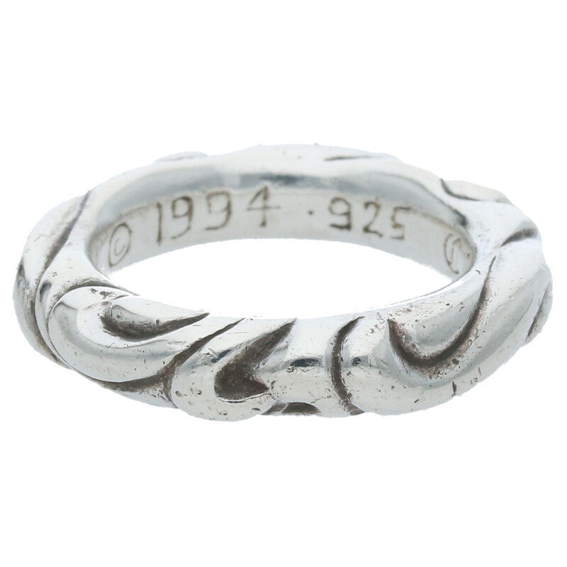 Chrome Hearts SCRL BAND Ring Silver Size 7.5 (Silver 7.32g)