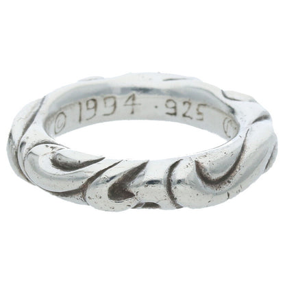 Chrome Hearts SCRL BAND Ring Silver Size 7.5 (Silver 7.32g)
