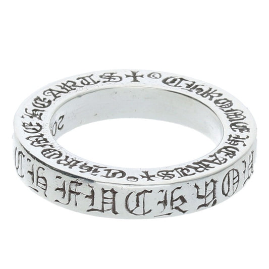 Chrome Hearts 3mm Spacer FUCKYOU Silver Ring Size US 3 (Silver 5.69g)