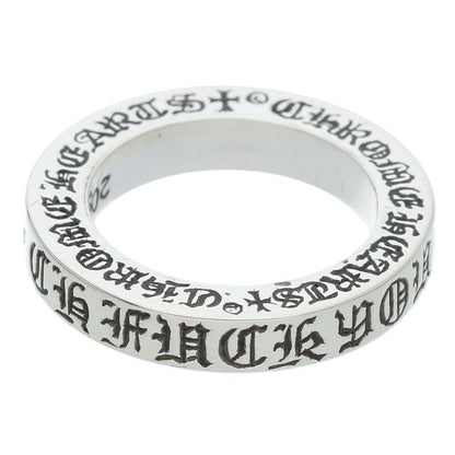 Chrome Hearts 3mm Spacer F**k You Ring Silver Size JP 4