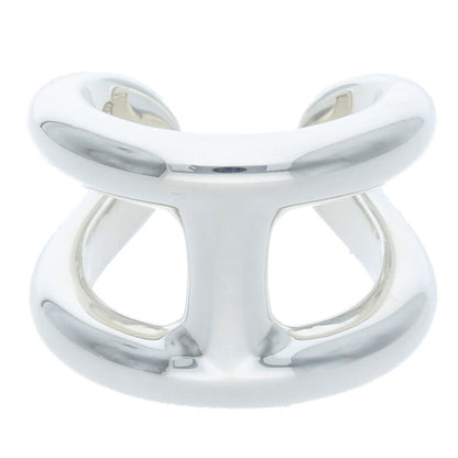 HERMES Osmose GM Silver Ring Size ONE SIZE