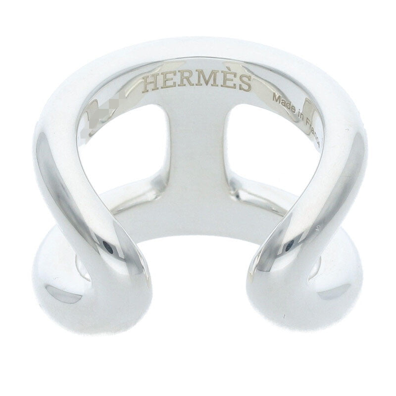 HERMES Osmose GM Silver Ring Size ONE SIZE