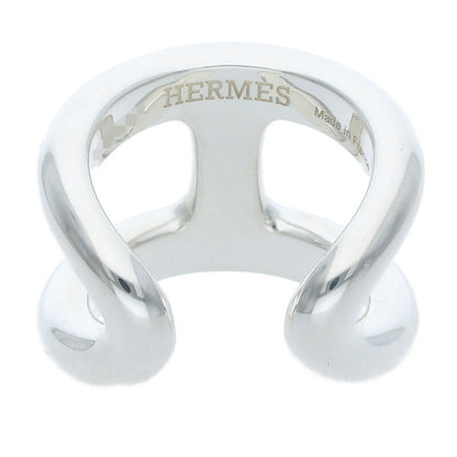 HERMES Osmose GM Silver Ring Size ONE SIZE
