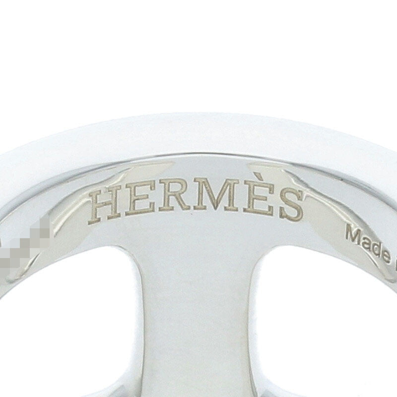 HERMES Osmose GM Silver Ring Size ONE SIZE