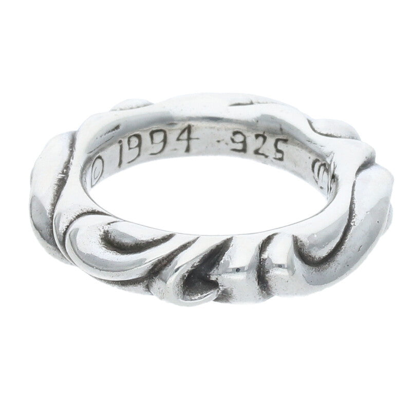 Chrome Hearts SCRL BAND Ring Silver Size 7.5 (Silver 7.86g)
