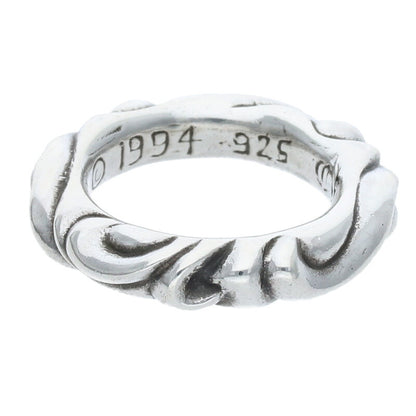 Chrome Hearts SCRL BAND Ring Silver Size 7.5 (Silver 7.86g)