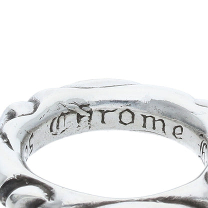 Chrome Hearts SCRL BAND Ring Silver Size 7.5 (Silver 7.86g)