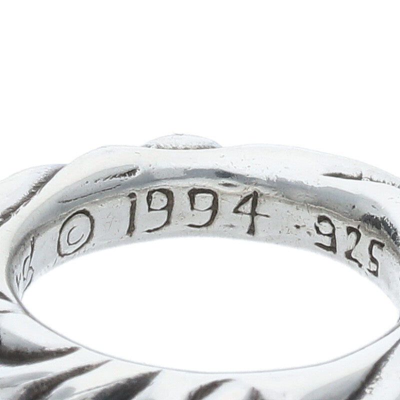Chrome Hearts SCRL BAND Ring Silver Size 7.5 (Silver 7.86g)